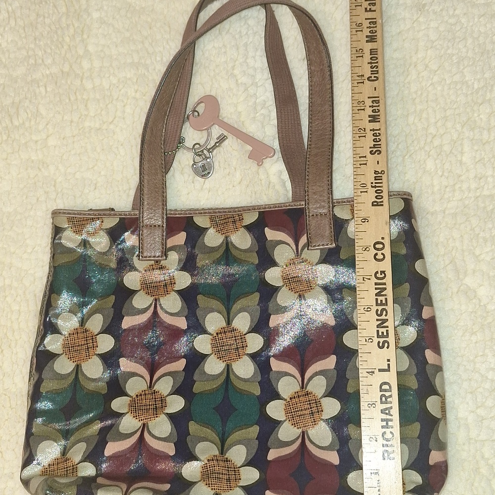 VINTAGE FOSSIL Key-Per Floral Handbag - Picture 13 of 15